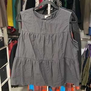 Gap sleeveless black cotton top XL